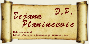 Dejana Planinčević vizit kartica